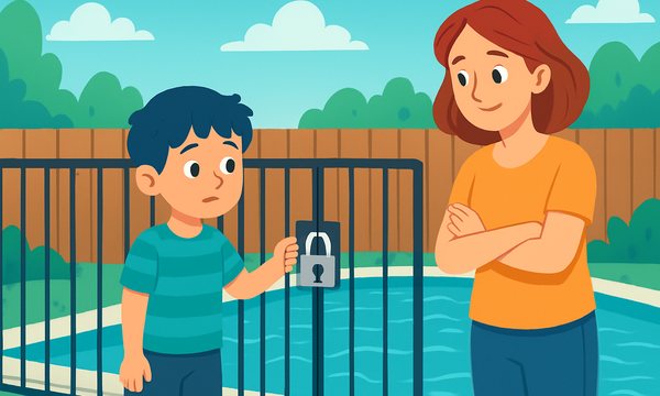 Cartoon illustration: Autism and Water Safety: Preventing Wandering