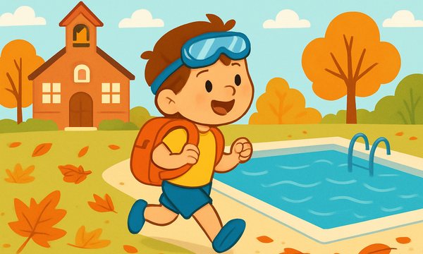 Cartoon illustration: Back-to-School Swim Lesson Checklist (Free Printable)