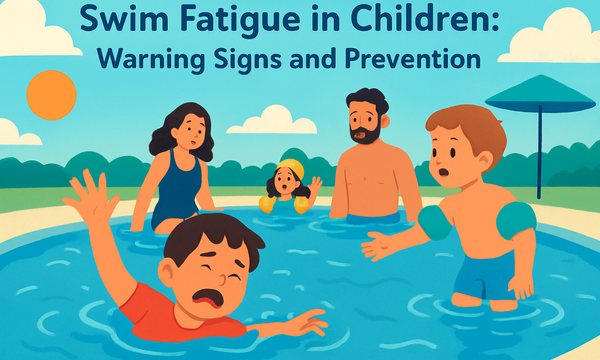 Cartoon illustration: Swim Fatigue in Children