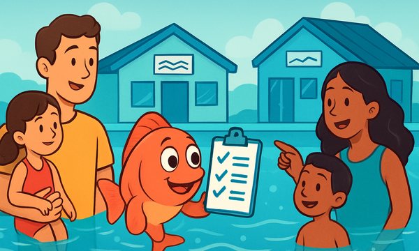 Cartoon illustration: How to Choose a Swim School (2026)