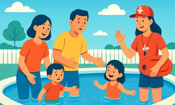 Cartoon illustration: Drowning Prevention Guide for Parents (2026)