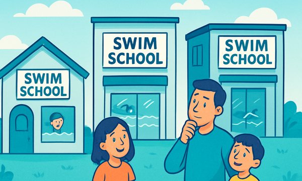 Cartoon illustration: Who Owns Your Swim School
