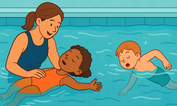 Cartoon illustration: Rollover vs Side Breathing