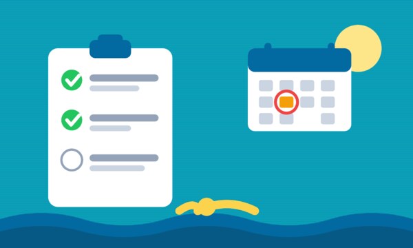 Cartoon illustration: Swim Lesson Enrollment Checklist (Free Printable)