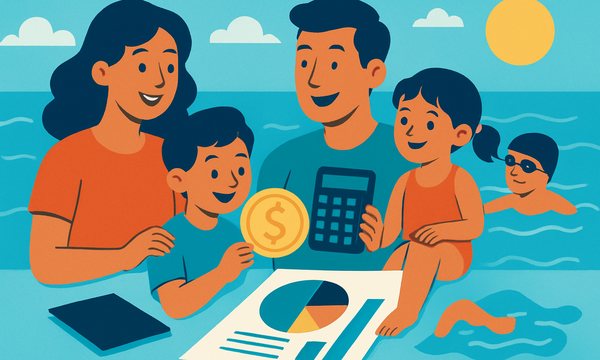 Cartoon illustration: Swim Lessons for Every Budget