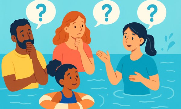 Cartoon illustration: Swim Lesson FAQs