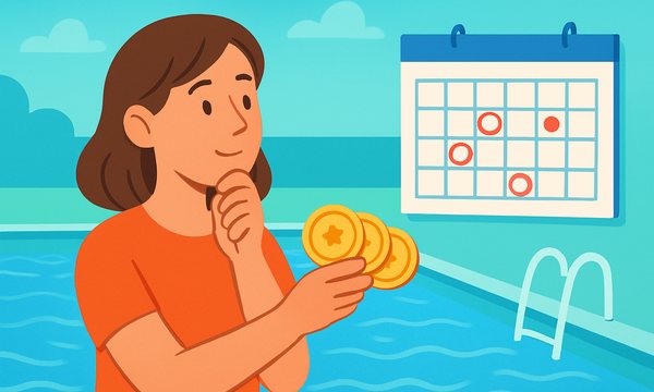 Cartoon illustration: Swim Lesson Makeup Tokens Decoded