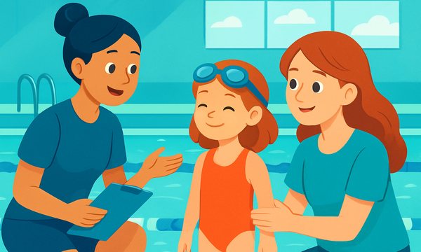 Cartoon illustration: Swim Team Readiness