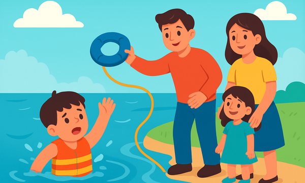 Cartoon illustration: Kids Water Rescue