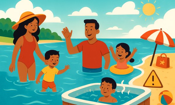 Cartoon illustration: Water Safety Beyond the Pool