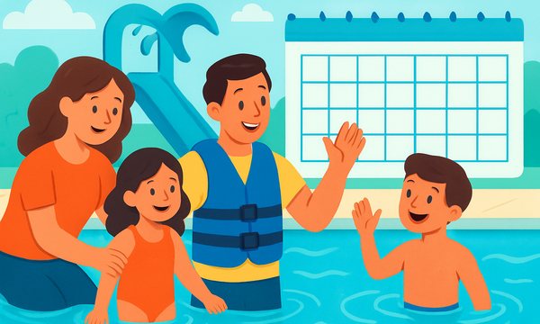 Cartoon illustration: Water Safety Month Action Plan