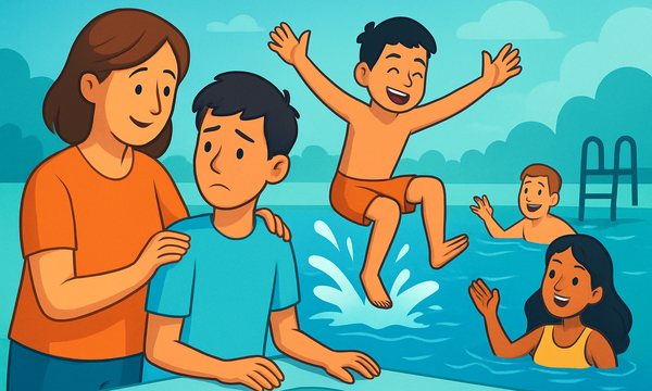 Cartoon illustration: Water Safety for Teens