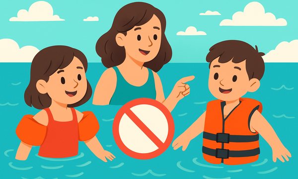Cartoon illustration: Water Wings vs Life Jackets